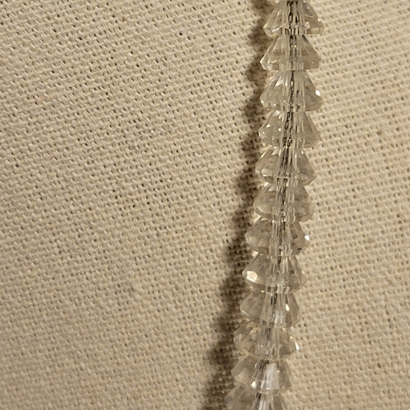 Vintage Sterling Silver Crystal Necklace  Graduated 18" - Picture 7 of 12